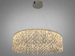 Підвісна кришталева LED люстра Diasha 582/800CH хром 78 см 104W 3 режими світла - мініатюра 3