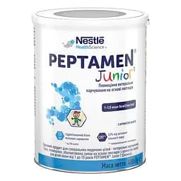 Повноцінне ентеральне харчування на основі пептидів Peptamen Junior з ароматом ванілі для дітей від 1 до 10 років 400 г 