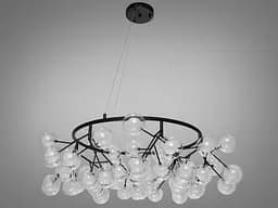 Ексклюзивна, строга люстра "Світлячок", 54 плафони, чорна