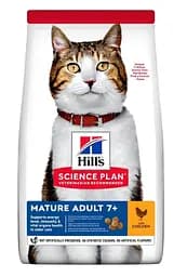 Сухий корм для зрілих котів від 7 років Hill's Science Plan Mature Adult 7+ з куркою 3 кг