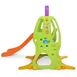 Дитяча гірка-гойдалка Bambi HF-H002 пластик, з баскетбольним кільцем - мініатюра 2