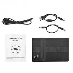 ДБЖ UPS для роутера DC1018P 12000 mAh 12V/ 9V/ 5V для пристроїв постійного струму (модем, термінал, ONU, GPON, камера) black