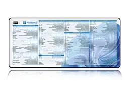 Великий килимок для мишки WorkPlaceShop Поєднання клавіш для Windows Блакитний, 900 x 400 мм