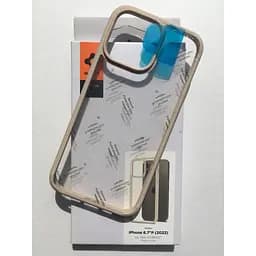 Оригінальний протиударний чохол Spigen Ultra Hybrid для iPhone 14 Pro Max Sand Beige ACS04819 прозорий - мініатюра 9