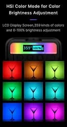 Відеосвітло Ulanzi Vijim Rechargeable Xiaomini RGB Light UV-B01001 VL49 RGB Pro Black - мініатюра 3