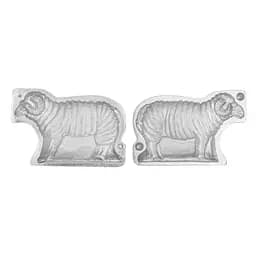 Форма алюминиевая пасхальная "Барашек" для выпечки праздничного цельного кекса барашка 13х8.5х5.5 см, Ласунка Серый 85357