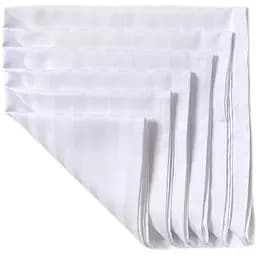 Набір столових серветок Iris Home сатин страйп, 30х30 см, білий, 6 шт. (SVT-2000022318655)