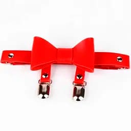 Гартер на 2 ноги з підв'язками для панчох і бантиком 2 шт Червоний