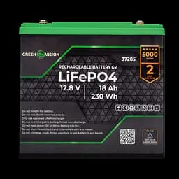 Акумулятор GV LiFePО4 12V (12,8V) - 18 Ah (230Wh)