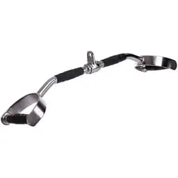 Ручка для верхньої тяги York Fitness 60см з паралельним хватом вигнута з гумовими рукоятками, хром