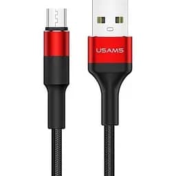 Кабель усиленная оплетка USAMS US-SJ224 USB - microUSB 1.2 метра красный