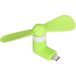 Вентилятор мобильный MicroUSB зеленый