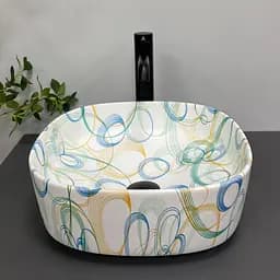 Умивальник VBI Arezzo abstract matt накладний VBI-013203, Кольоровий - мініатюра 3