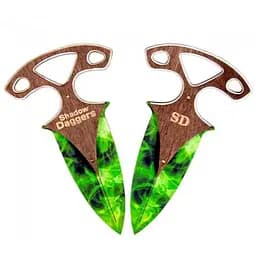 Комплект сувенірних дерев'яних ножів Сувенір-декор Тичковий Смарагд DAG-E