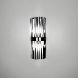 Вишуканий стіновий світильник із кришталем 50х24х11 см Арт. WJ 160/2 BK+GR Line F