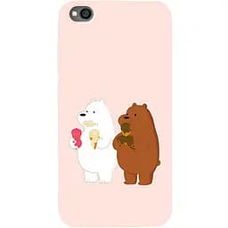 Чехол-накладка Toto Matt TPU 2 mm Print Case Xiaomi Redmi Go #66 Bear Icecreame Sand pink