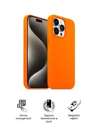 Силиконовый чехол с MagSafe для Apple iPhone 15 Pro Max, ICON2 MagCase, оранжевый, противоударный, панель с мягкой подкладкой, защита всего корпуса, поддержка беспроводной зарядки, совместим с защитными стеклами и пленками, ArmorStandart (ARM89277) - мініатюра 3