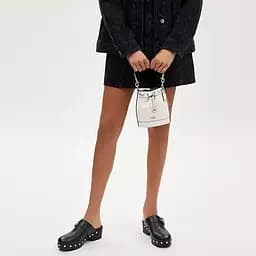 Жіноча шкіряна сумка Bucket Bag (Біла) - мініатюра 4