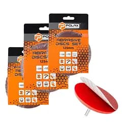 Наждачні круги на липучці (К120, К320, К600) та платформа Polax (335-61)