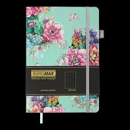Блокнот діловий Buromax Cherie А5 96 арк. в крапку обкладинка штучна шкіра синій (BM.295305-14) - мініатюра 2