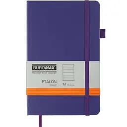 Книга записна Buromax Etalon в лінійку 195х125 мм фіолетова 96 аркушів (BM.291260-07)