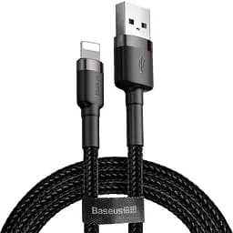 Кабель Baseus Cafule Cable USB to lighting 2.4A 1m CALKLF-BG1 Black-Grey