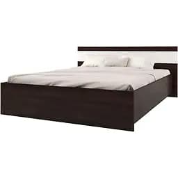 Ліжко двоспальне Еверест Соната-1600 160х200 см венге темний + белый (EVR-2094)