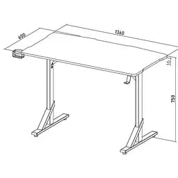 Комп'ютерний стіл Gamepro GD212B Black 1360 x 600 мм (GD212B) - мініатюра 6