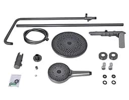 Душова система універсальна Qtap Slavonice Gunmetal Black PVD з виливом QTSLA111GMB45905 - мініатюра 10