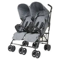 Прогулянковий візочок для двійні 4Baby Twins, сірий (4TW02)
