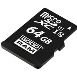 Карта пам'яті microSDXC, 64Gb, Goodram M1AA, Class10 UHS-I U1, SD адаптер, до 100/10 МБ/с (M1AA-0640R12) - мініатюра 2