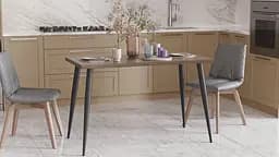 Кухонный стол Марсель 50 Ferrum-decor 75x120x70 Черный металл ДСП Дуб Сонома Трюфель 32 мм (FRD-106707)