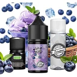 Набір компонентів для самозамісу сольової рідини Hype New 30 мл 0-50 мг Blueberry Ice Cream Чорничне морозиво (16889)