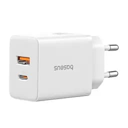 Адаптер мережевий Baseus Cube Fast Charger |1USB/1Type-C, 20W/3A, PD/QC|