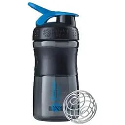 Шейкер спортивний BlenderBottle SportMixer Flip 20oz/590 мл Black/Cyan (SM 20oz Black/Cyan)