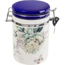 Банка для зберігання Lefard Флер 600 мл бежевий з синім (858-0092)