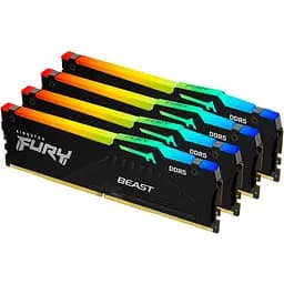 Модуль пам'яті для комп'ютера DDR5 128GB (4x32GB) 5600 MHz Beast RGB XMP Kingston Fury (ex.HyperX) (KF556C40BBAK4-128) - мініатюра 2