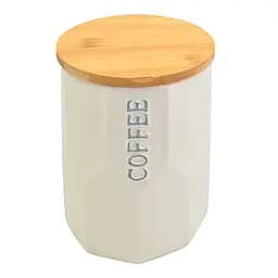 Банка для кави "Modern" 900 мл із бамбуковою кришкою. Контейнер для кавових зерен [MD]