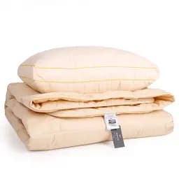 Набір MirSon вовна №9564 Gold camel Wool літо ковдра 140х205 см + подушка білий (2200010806465)