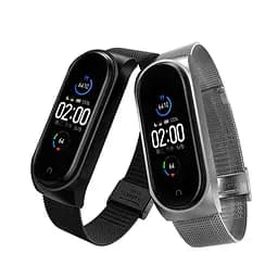 Ремінець для фітнес-браслета MiJobs для Xiaomi Mi Band 8 і 9 Mesh design металевий із застібкою чорний - мініатюра 4