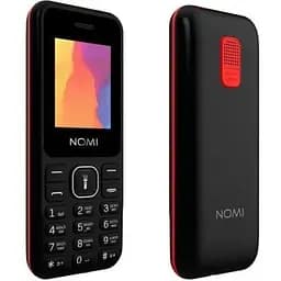 Мобільний телефон Nomi i1880 Red+чорний, 2 Sim, 1.77" (128x160) TN, microSD, BT, MP3, Li-Ion 600mAh