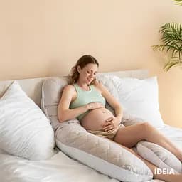 Подушка для вагітних Ideia П-подібна, 140x75x20 см, сірий (8-33724 сіро/біла) - мініатюра 9