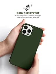 Силиконовый чехол для Apple iPhone 13 Pro Max, ICON2 Case, зеленый, противоударный, панель, защита всего корпуса, матовая поверхность Soft Touch, выступает над дисплеем, совместим с защитными стеклами и пленками, с микрофиброй, ArmorStandart (ARM60503) - мініатюра 8