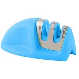 Точилка для ножів з керамічними ножами та лезами з карбіду 9.5х5 см, Kitchen Master Блакитний 86424