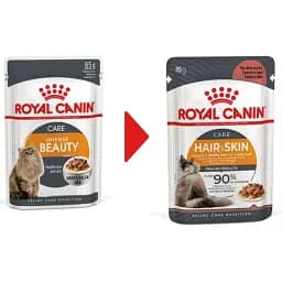 Вологий корм для кішок з чутливою шкірою і проблемною шерстю Royal Canin Hair & Skin, шматочки в соусі, 85 г