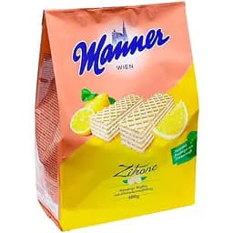 Вафли Manner Zitrone с лимонным кремом 400 г