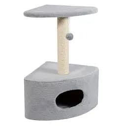 Когтеточка Природа Д11у с будкой угловая серая (PR740314)