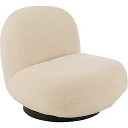 Крісло-лаунж J-line з тканини букле біле (46038)