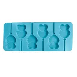 Силиконовая форма для леденцов и конфет на палочке "Сердечки", Kitchen Master Бирюзовый 87405