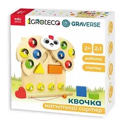 Деревянная развивающая игра "Магнитный сортер Квочка" Igroteco 900637